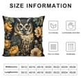 thumbnail image 5 of Orinice Owl Flowers Leaves Graphic Decorative Throw Pillow Cover for Home Couch Bed Sofa, High-Quality 1PC 20x20in, 5 of 5