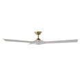 thumbnail image 4 of Torque Indoor and Outdoor 3-Blade 70in Smart Ceiling Fan in Soft Brass Matte White with Remote Control, 4 of 5