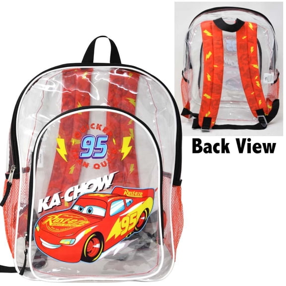 Disney Cars Transparent 16" Backpack