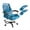 Blue Marble, variant on Xoenoiee Boho Mandala Dragonfly Pattern Office Chair Cover with Armrest Covers, Washable Rolling Desk Chair Cover Stretch Computer Chair Slipcovers for Swivel Chairs, Armchair, Boss Chairs, Small