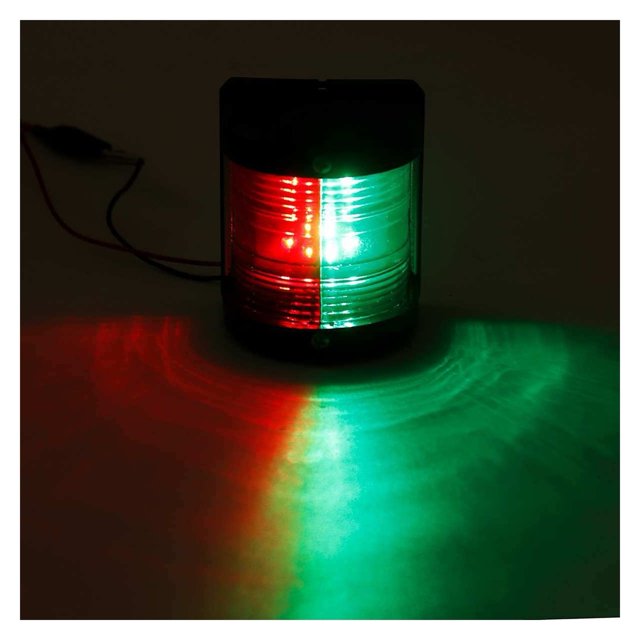 2 Pcs Lumière de Navigation en Acier Inoxydable 12V LED Rouge Vert Mini Signal de Navigation pour Bateau Marin Yacht Lumière d'Avertissement, Haute Luminosité