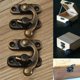 thumbnail image 3 of 12 piezas de diseño retro decorativo gabinete joyero cuñas cerradura vintage candado cerrojo gancho cuernos bronce antiguo candado cerrojo joyero hebilla con 48 tornillos JM, 3 of 5