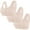 Beige, variant on Front Closure Bras for Women Plus Size Bras for Women 3-Pack Supportive Bralettes No Underwire Plunging Retro Full Coverage Bras Solid Ribbed Underwear for Ladies Athletic L（40/90） Brown