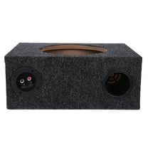 OUNONA Loaded Car Subwoofer Box with Plush Wood and ABS Zinc Alloy Black for Enhanced Audio Performance