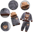 thumbnail image 7 of Esaierr 3Pcs Toddler Kids Fleece Track Suits Sweatpants Fleece Waistcoat Outfits for Boys Girls 1-5Y 3Pcs Winter Thicken Clothing Jogger Set Baby Autumn Winter, 7 of 7
