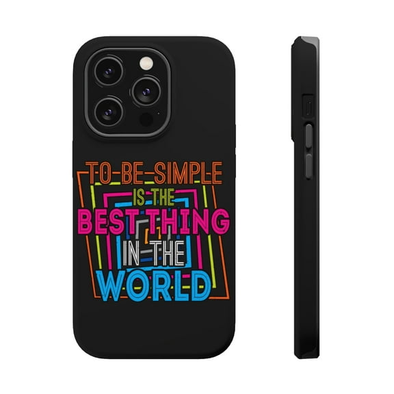 DistinctInk Tough Case for Apple iPhone 15 PRO (6.1" Screen), Compatible with MagSafe Charging - Simple Best Thing In The World