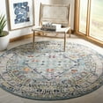 thumbnail image 2 of SAFAVIEH Monaco Garnet Abstract Area Rug, Blue/Light Grey, 3' x 3' Round, 2 of 8