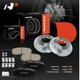 thumbnail image 6 of A-Premium 12.28 inch (312.1mm) Rear Drilled and Slotted Disc Brake Rotors + Ceramic Pads Kit Compatible with Select Toyota, Lexus models - 4Runner 2010-2021, FJ Cruiser 2010-2014, GX460, 6-PC Set, 6 of 6