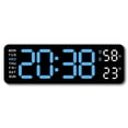 thumbnail image 1 of CUITING Digital Wall Clock Digital Calendar Large Wall Clock 13” Large Display Digital Clock LED Digital Clock with Remote Control Countdown Dimmer Large Clock with DST Date Week Temperat, 1 of 8