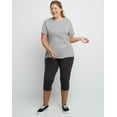 thumbnail image 7 of Hanes Just My Size Women's Stretch Jersey Capri Leggings, 19.5" (Plus ) Black 2X, 7 of 7