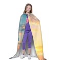 thumbnail image 4 of Honeii Cute Cloud Cat Print Poncho Cape, Cloak Coat, Snuggly Hooded Wearable Blanket, Hooded Cape For Teenagers,Halloween Costumes-Small, 4 of 7