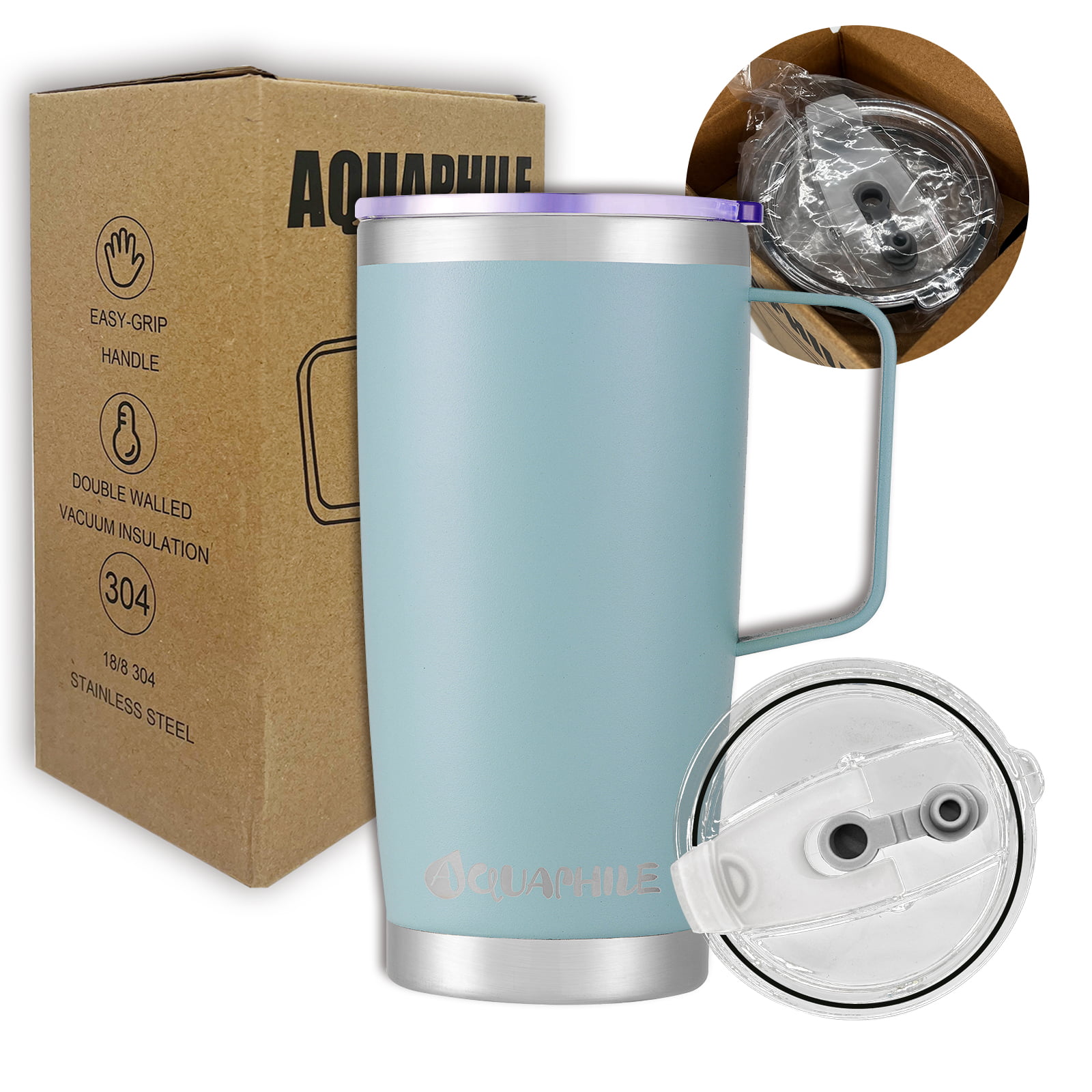 FLION Coffee Mug Spill Proof 22oz, Reusable Coffee Tumbler Cups with Lids,  Wide Mouth Water Cups Wat…See more FLION Coffee Mug Spill Proof 22oz