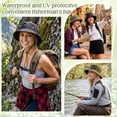 thumbnail image 3 of Bocaoying 2 Pack Unisex Waterproof Bucket Hats for Men Women, UPF 40+, Packable Outdoor Sun Hat, Black & Green, 3 of 8