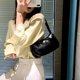 thumbnail image 4 of Bolso baguette retro bolso de un hombro bolso de cuero artificial bolso bandolera para mujer, 4 of 5