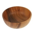 thumbnail image 4 of OUNONA Wooden Bowl for Brown Plastic Safe and Multiuse Breakfast Bowls 7.87 Inches, 4 of 8