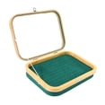 thumbnail image 4 of Estuche organizador de joyas portátil con tapa transparente para pendientes y anillos verde, 4 of 9