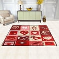 thumbnail image 2 of SKYSONIC Seamless Valentines Pattern Non-Slip Area Rug, Cartoon Heart Floor Carpet Comfort Floor Mats Decor for Indoor Front Porch,Living Room, Bedroom,Kitchen,72"x48", 2 of 5