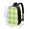 thumbnail image 4 of YFYANG 17" Laptop Backpack, Green Leaf Lattice Pattern Fashion Travel Work Backpack with USB and Headphone Cable Interface for Men and Women, 4 of 8