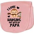 thumbnail image 2 of Inktastic Monkey I Love Hanging out with My Yaya Baby Burp Cloth, 2 of 3