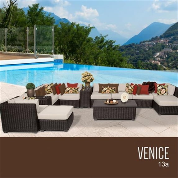 TKC Venice 13 Piece Outdoor Wicker Patio Furniture Set