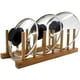 thumbnail image 5 of Estante para platos de bambú, soporte para platos de cocina, organizador de tapa de olla con 6 ranuras, estante de almacenaje para cocina, 5 of 8