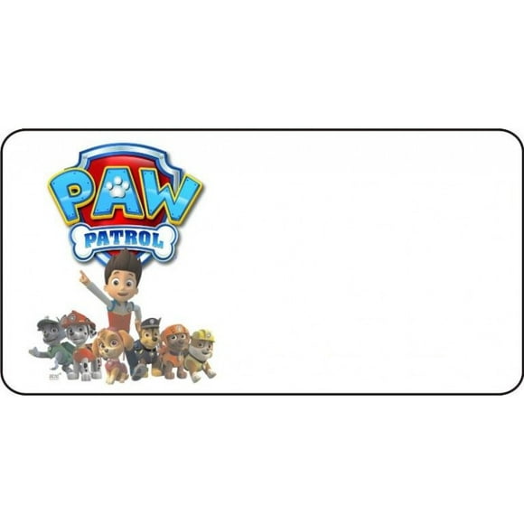 Paw Patrol Offset Photo Bicycle License Plate