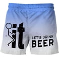 thumbnail image 2 of Augper Men's Slim Swim Shorts Printing Pockets Quick Dry Swimsuit Sports Swim Trunks, 2 of 4