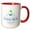 Red/White, variant on 3drose, Punta Uva Beach Costa Rica Caribbean Paradise Text and Images, 11oz Two-tone Red Mug