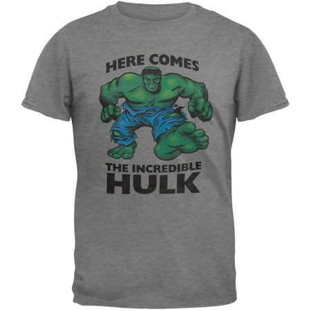 Hulk - Incredible Hulk - Here Comes Tri-Blend Soft T-Shirt - Walmart ...