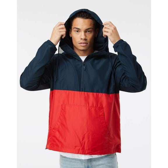 Independent Trading Co. Unisex Lightweight Quarter-Zip Windbreaker Pullover Jacket