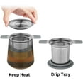 thumbnail image 6 of Tea Infuser Strainers, Stainless Steel Loose Leaf Tea Strainer Steeper with Heat-Resistant Double Handles, Extra Fine Mesh Ball Infusers with Diffuser Holder for Mugs, 6 of 7