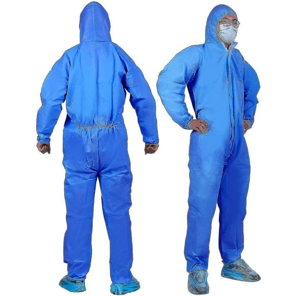Disposable Protective Coverall Hazmat Suit, Heavy Duty Painters Coveralls Hazardous Material Suits