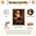 thumbnail image 3 of Arte en Lienzo para Pared con Marco, Santa Claus Vintage de Navidad 20x25 cm, 3 of 8