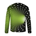 thumbnail image 4 of Blusas y camisas de manga larga con cuello redondo para hombre, estilo casual, cuello redondo, manga larga, camiseta estampada de Halloween, blusa de poliéster para hombre., 4 of 5