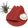 thumbnail image 2 of Round Placemats Set of 4 Round Braided Placemats 15 Inch Table Mats for Dining Tables Washable Heat Resistant Place mats for Party BBQ Christmas and Everyday Use (Red), 2 of 6