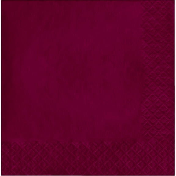 500/Case Bulk Burgundy Luncheon Napkins 3 ply