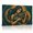 D, variant on XaaKee Copper Scales 0041 Mosaic Teal Gold Snake Mystical Portrait Inner Framed Canvas Wall Art Prints 18*12Inch