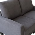 thumbnail image 4 of Holaki 53" Modern Loveseat Fabric Sofa Living Room Furniture Sofa, Dark Grey, 4 of 8