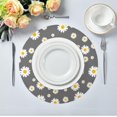 thumbnail image 5 of Coolnut Daisy Flower Dinner Mat, 15.4'' Round Placemat, Table, Non-Slip and Durable, Easy to Clean Home Decor, 5 of 7
