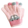 thumbnail image 2 of hengsof Kids Winter Gloves Toddler Warm Full Finger Knitted Mittens for Girls and Boys, 2 of 5