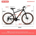 thumbnail image 2 of 24 Inch, Dual Full Suspension Mountain Bike, 21 Speed Spring Summer Travel, Mens Womens Outdoor Cycling Commuting City Bike to School Work, Birthday Gifts Bicycles, 2 of 9
