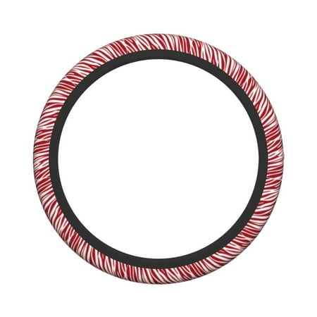 XMXY Car Steering Wheel Cover, Zebra Animal Print Pattern Non-Slip Jeep Truck Universal Elastic Steering Wheel Protector 15 inch