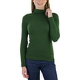 thumbnail image 7 of ToBeInStyle Women's Soft Cotton Long Sleeve Turtleneck Sweatshirt - Malachite - Medium, 7 of 7