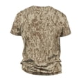 thumbnail image 4 of Dresfit Men's Gym Shirt Short Sleeve Crew Neck Work Out Tees Camouflage Lightweight Cotton Tennis Tops Basic Relaxed Fit T Shirts Beige 3XL, 4 of 6
