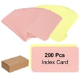 thumbnail image 1 of 3.5x2 Inch Blank Kraft Paper Note Card, 100Pcs Small Blank Paper Message Business Cards for Reminder Study DIY Craft Invitation Tag Flash Vocabulary Word, Yellow/Pink, 1 of 6