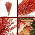 thumbnail image 5 of 10 Pcs Christmas Tree Picks and Sprays,17 inch Christmas Tree Filler Decorations, Glitter Berry Stem Ornaments, Red, 5 of 8