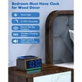 thumbnail image 2 of Retro Digital Alarm Clocks for Bedrooms with Large Numbers, Desk Clock with Wireless Charging Station, 7 Mood Lights, Dimmer, Snooze, 12/24H, Loud Alarm Clock for Heavy Sleepers Adults, Vintage Décor, 2 of 7