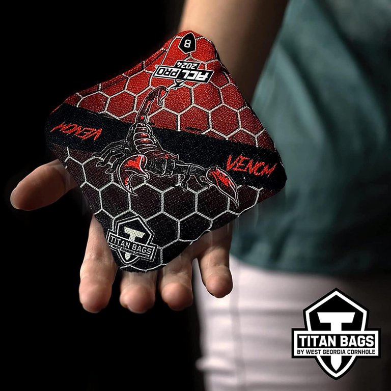 Titan Bags Venom ACL PRO Cornhole Toss Bags, 16 oz, Honeycomb