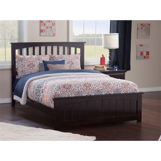 Atlantic Furniture Mission Queen Spindle Platform Bed in Espresso