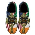 thumbnail image 2 of Irish Celtic Knot Cross St Patrick's Day Ireland American flag Shoes Sneakers Black Size 10, 2 of 7
